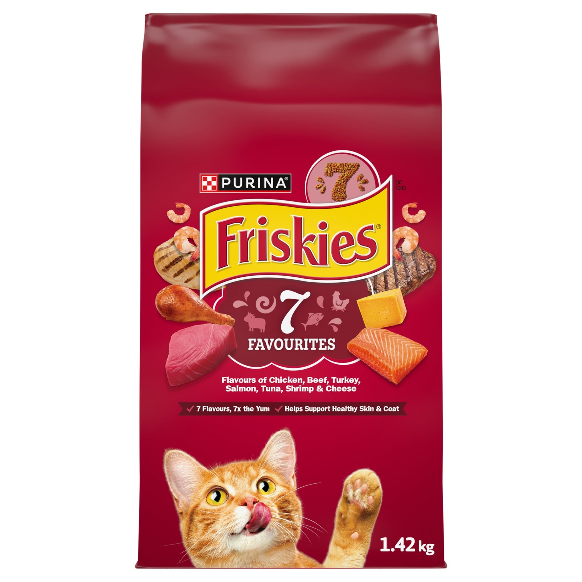 Friskies Dry Cat Food - 7 Favourites Flavours 1.4KG