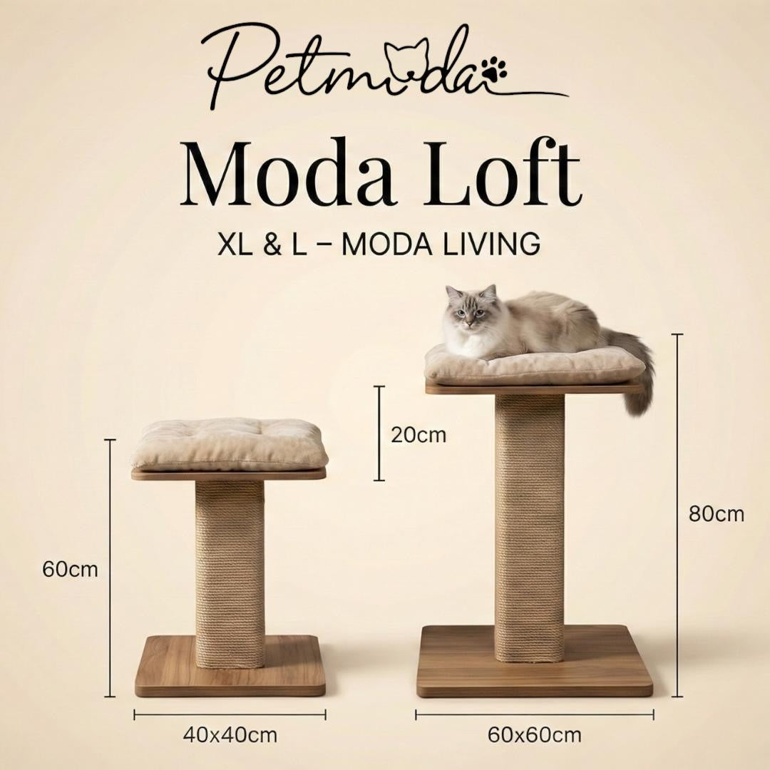 Luxury Wooden Cat Tower with Plush Lounge