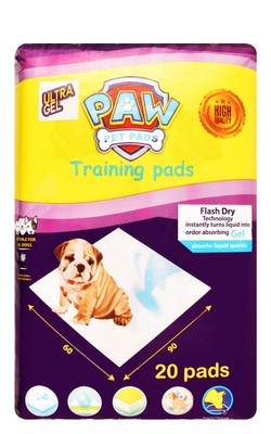 Paw Ultra Gel Anti-Bacterial Dog Training Pads 20 Sheets (60x90cm)