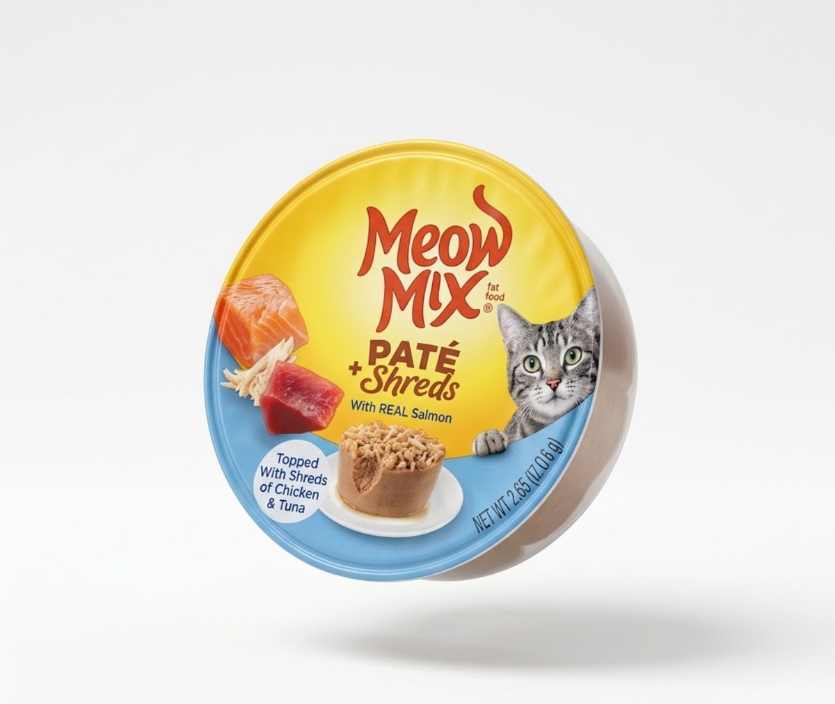 Meow Mix Paté in Gravy With Real Tuna & Salmon & chicken Cat Food