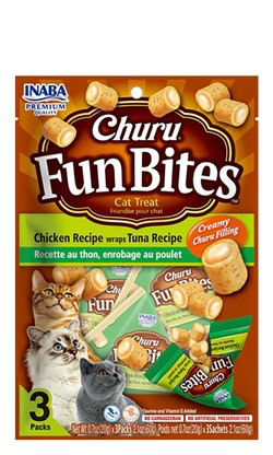 Inaba Churu Fun Bites Chicken & Tuna Cat Treats 3x20G