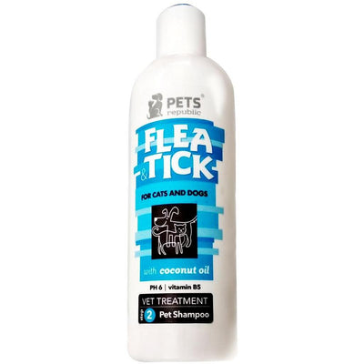Pets Republic Flea & Tick Shampoo 500Ml - Coconut Oil