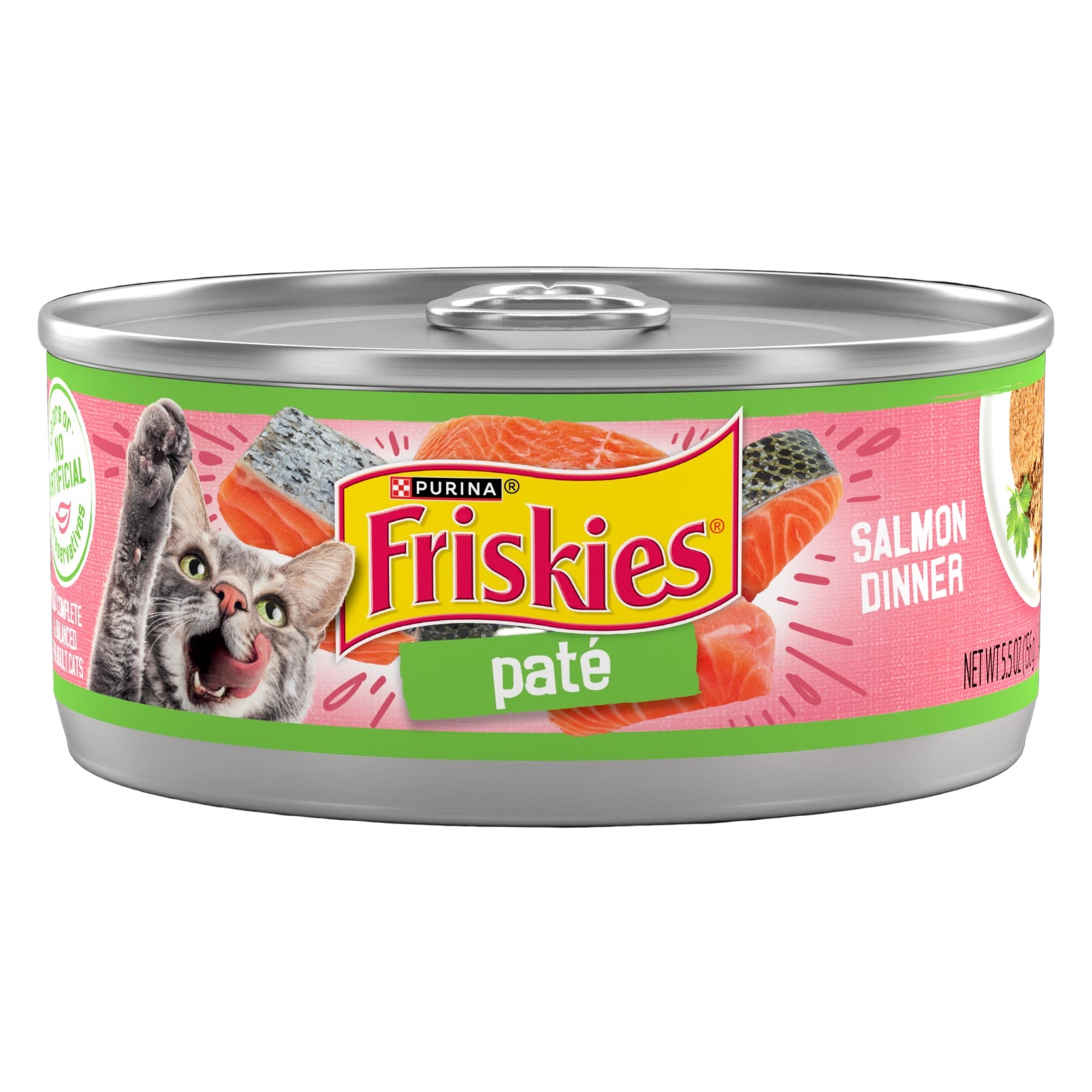 Friskies Paté Salmon Dinner Wet Cat Food 156G