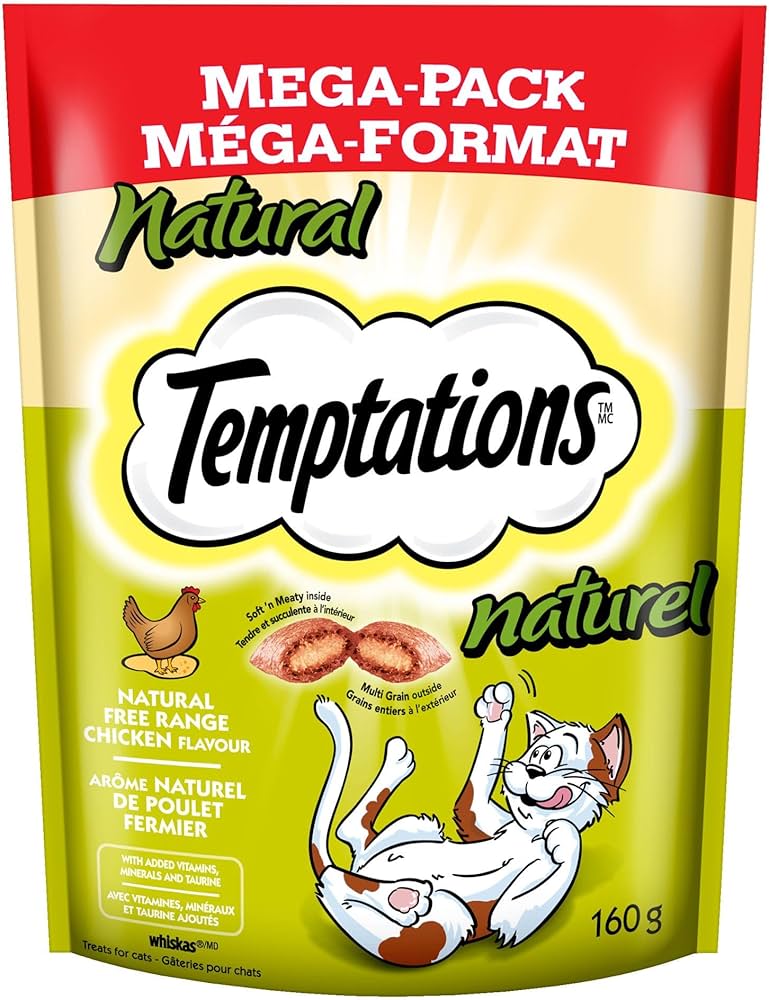 Temptations Mega Pack Cat treats with Natural Free Chicken Flavor 160G