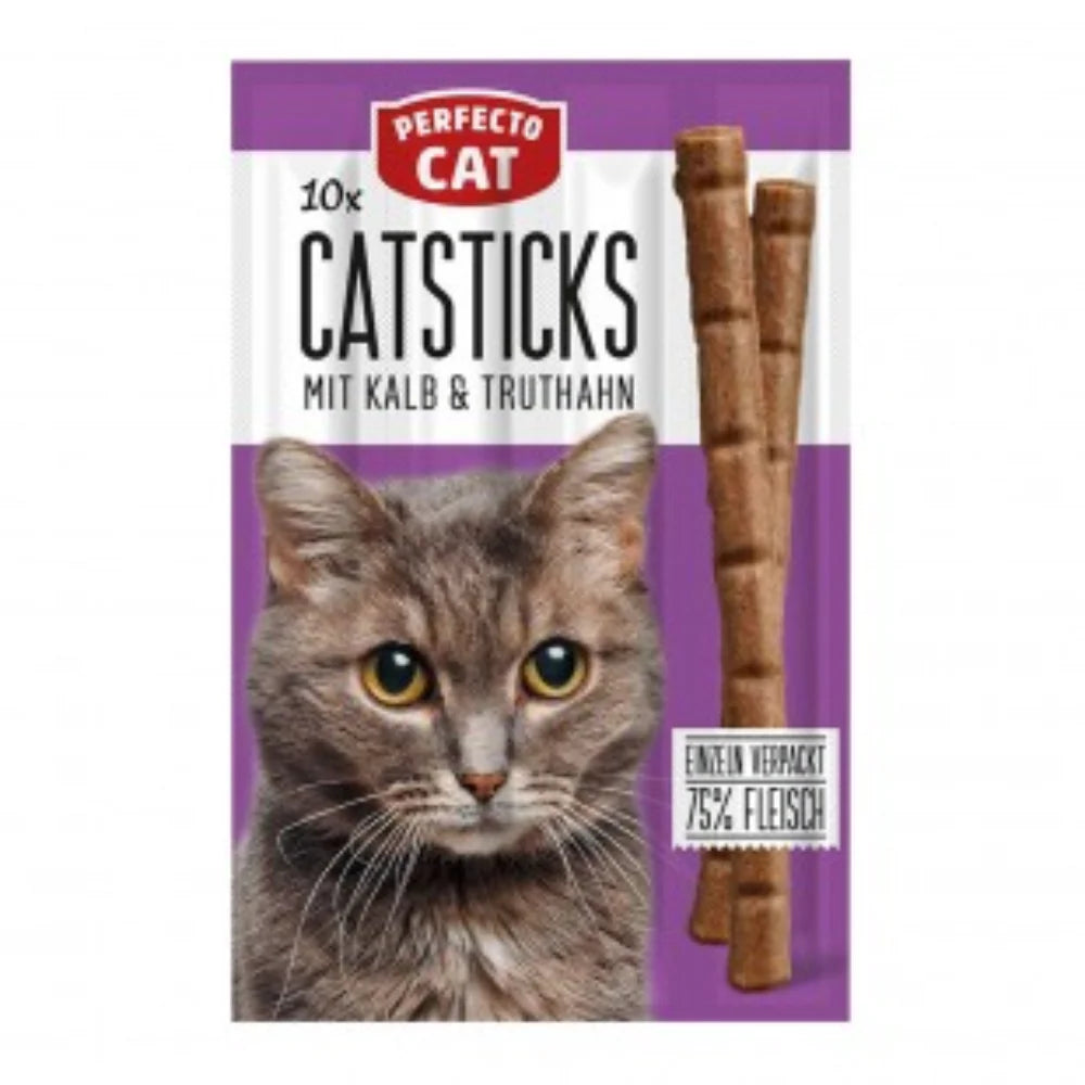 Perfecto Cat 10X Catsticks Mit Kalb & Truthahn 50g
