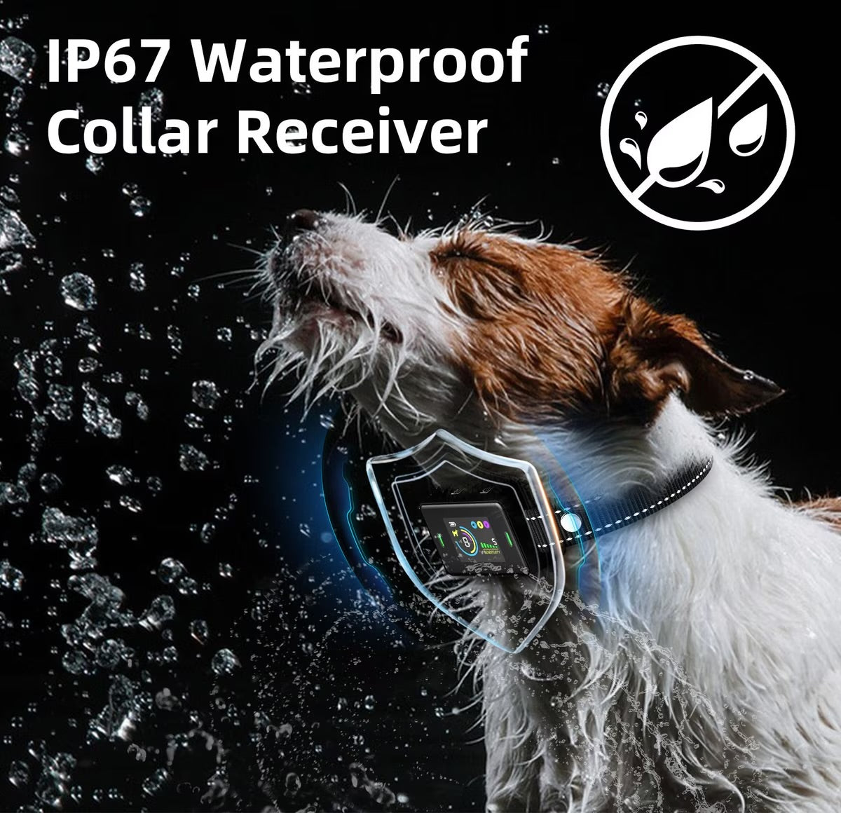 Bousnic Smart Bark Collar Waterproof Automatic Bark Control Dog Training Collar, Black