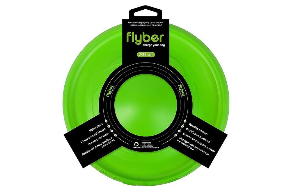Flyer Dog Toy by Flyber - Floating Disc Toy 9-inch for Outdoors and Indoors Games.
