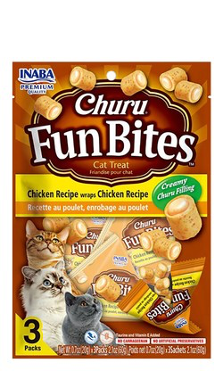 Inaba Churu Fun Bites Chicken Recipe Cat Treats 3x20G