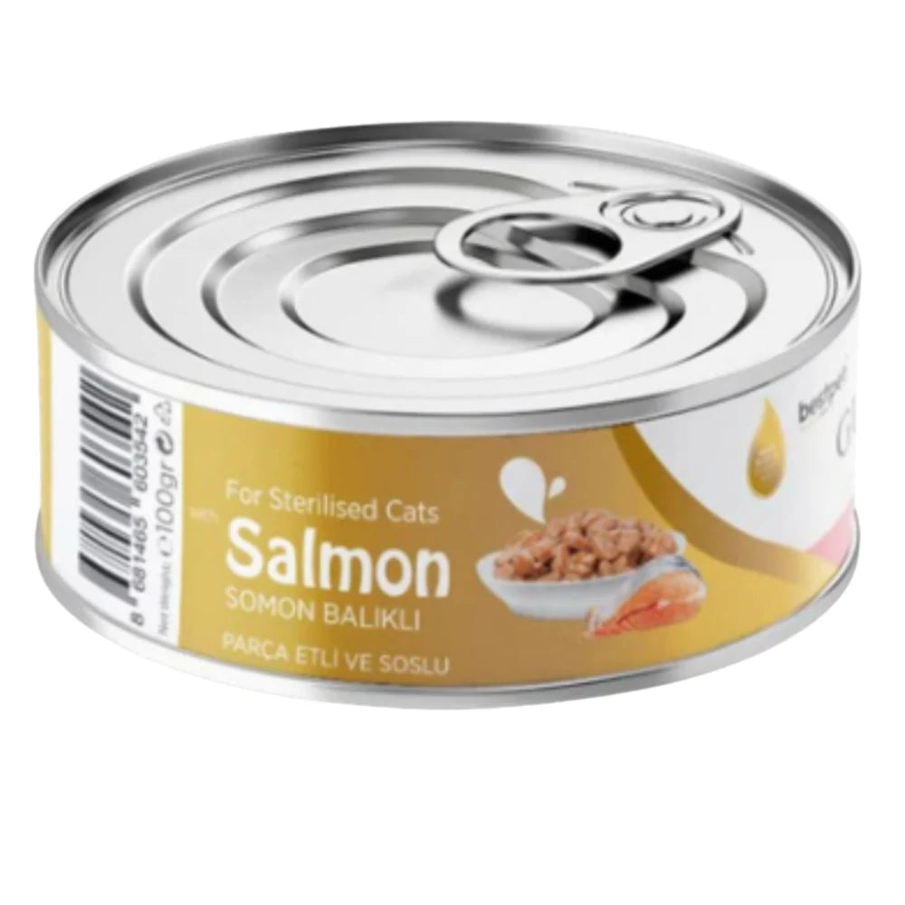 Best Pet Gurme Adult Cat With Salmon Sterilised 100g