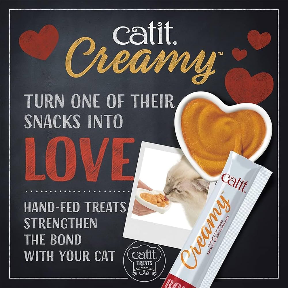 Catit Creamy Lickable Treats, Mega Mix of 72 x 15g Tubes