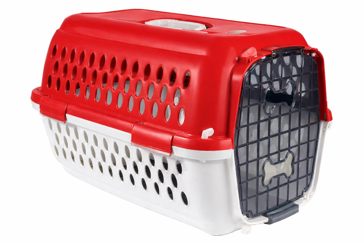 Orientpet Red & off white Pet Carrier Crate (52x34x35cm)