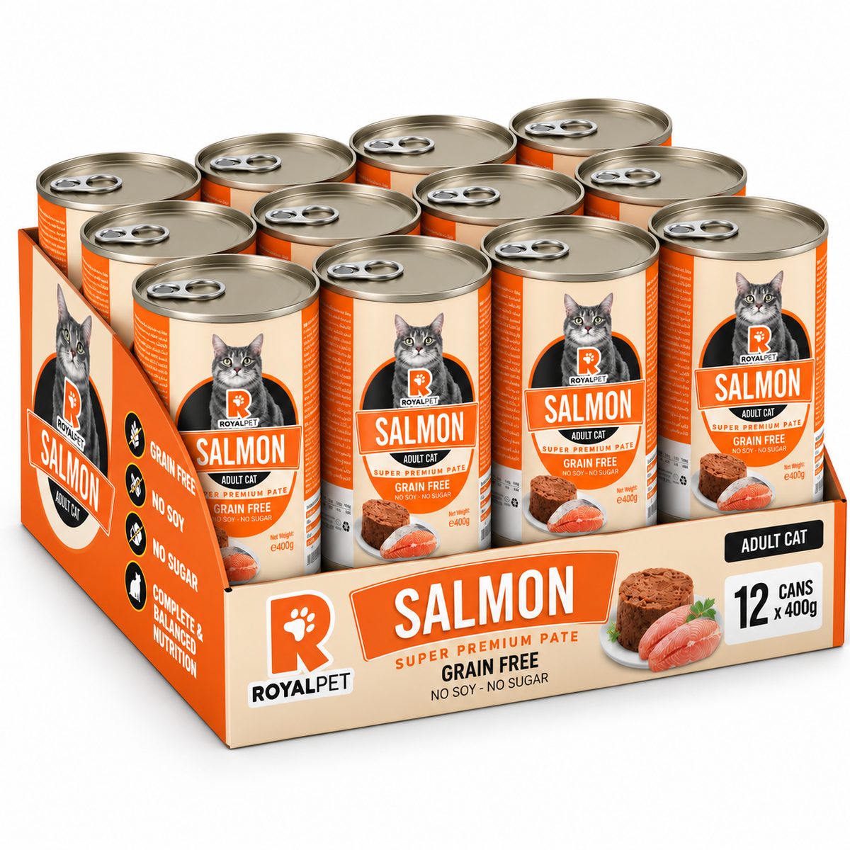 RoyalPet Salmon Adult Cat Wet Food – 12 × 400g