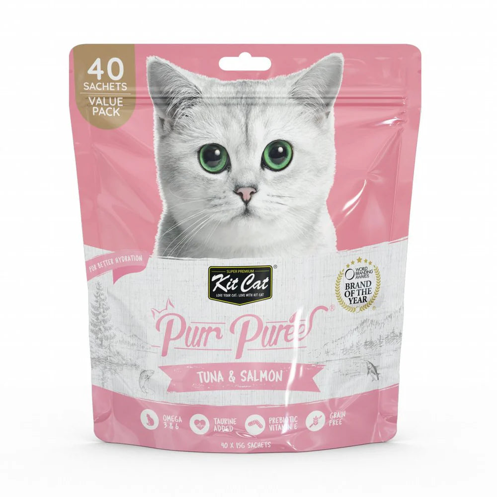Kit Cat Purr Puree Value Pack - Liquid Treat 40×15 gm Different flavors