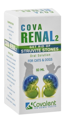 Covalent Renal 2 Oral Solution for Struvite Urinary Stones for Cats & Dogs 60ml