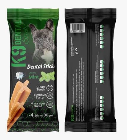 K9 Dental Sticks Dog Treats with Mint 4 Pcs 80 gr
