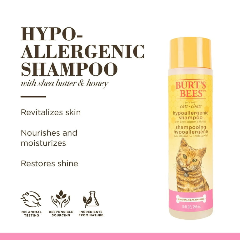 Burt’s Bees Hypoallergenic Shampoo for Cats Shea Butter and Honey 296ml