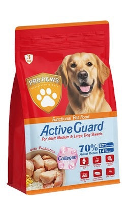 Pro Paws Active Guard Adult Dog Food with Probiotics & Collagen – Medium & Large Breeds