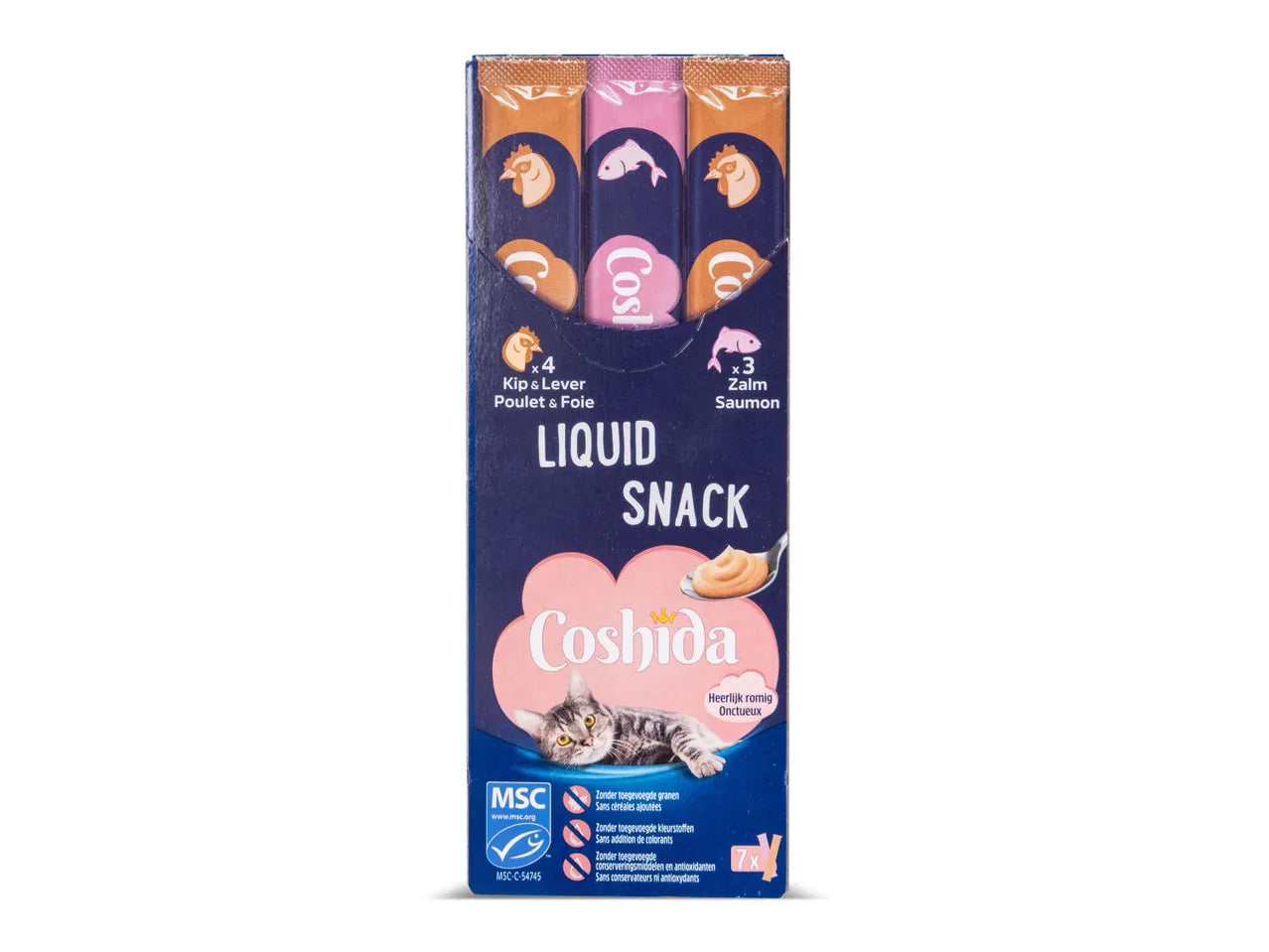 Coshida Cat Creamy Treats x7 Sticks with Chicken & Salmon