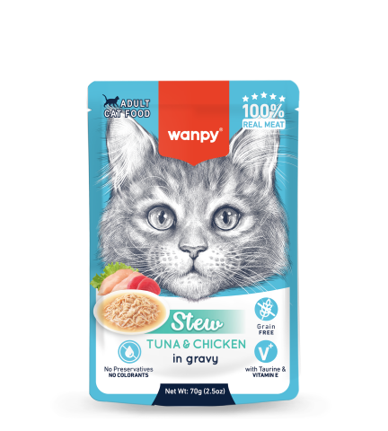 Wanpy Stew in gravy - Tuna & Chicken 70G