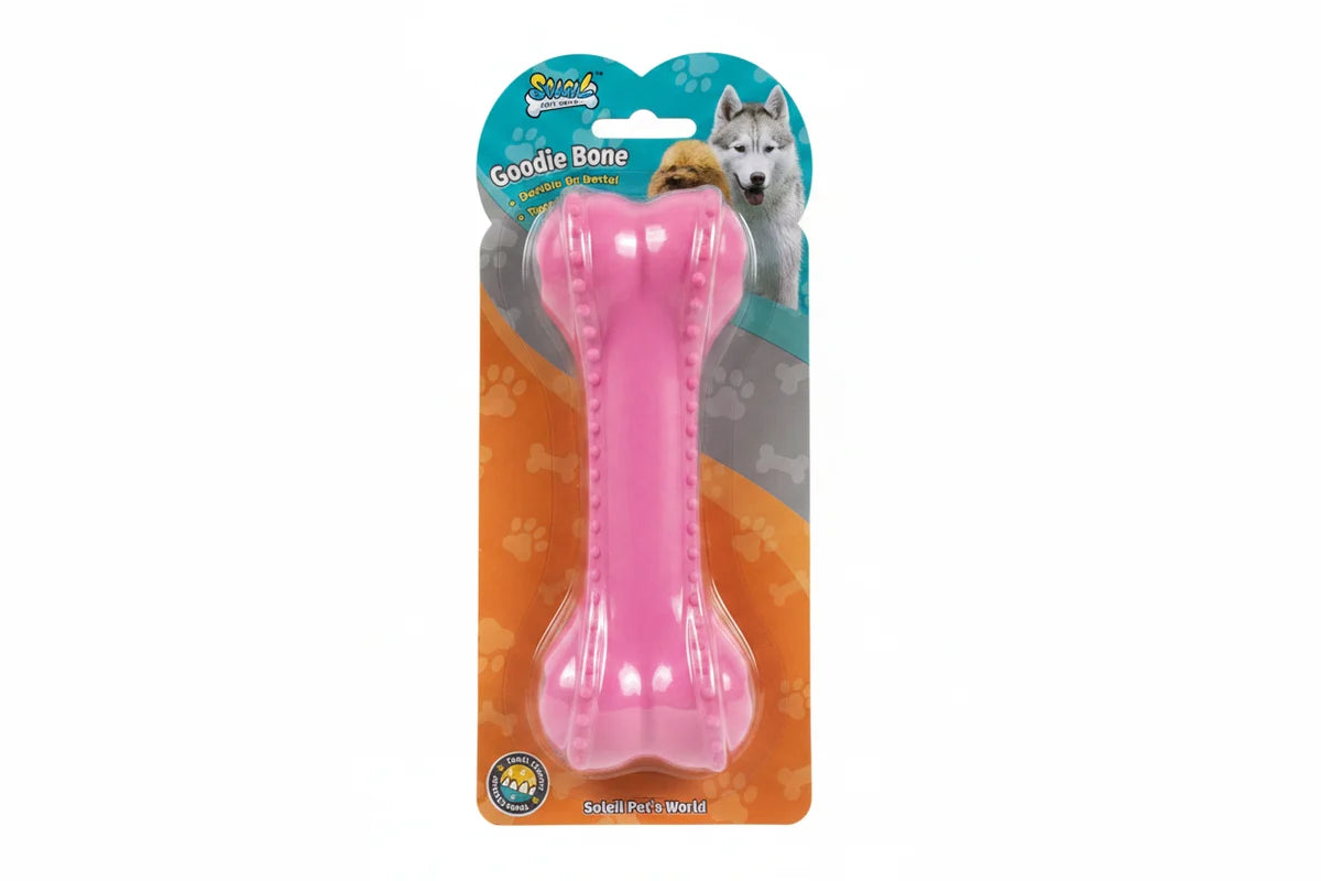 Soleil Goodie Blue Chewy Bone Toy Dog