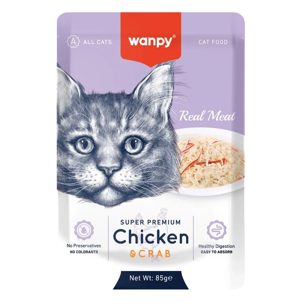 Wanpy Super Premium Chicken & Crab For Cat 85g