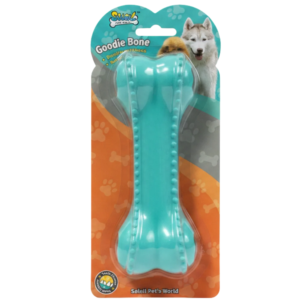 Soleil Goodie Blue Chewy Bone Toy Dog