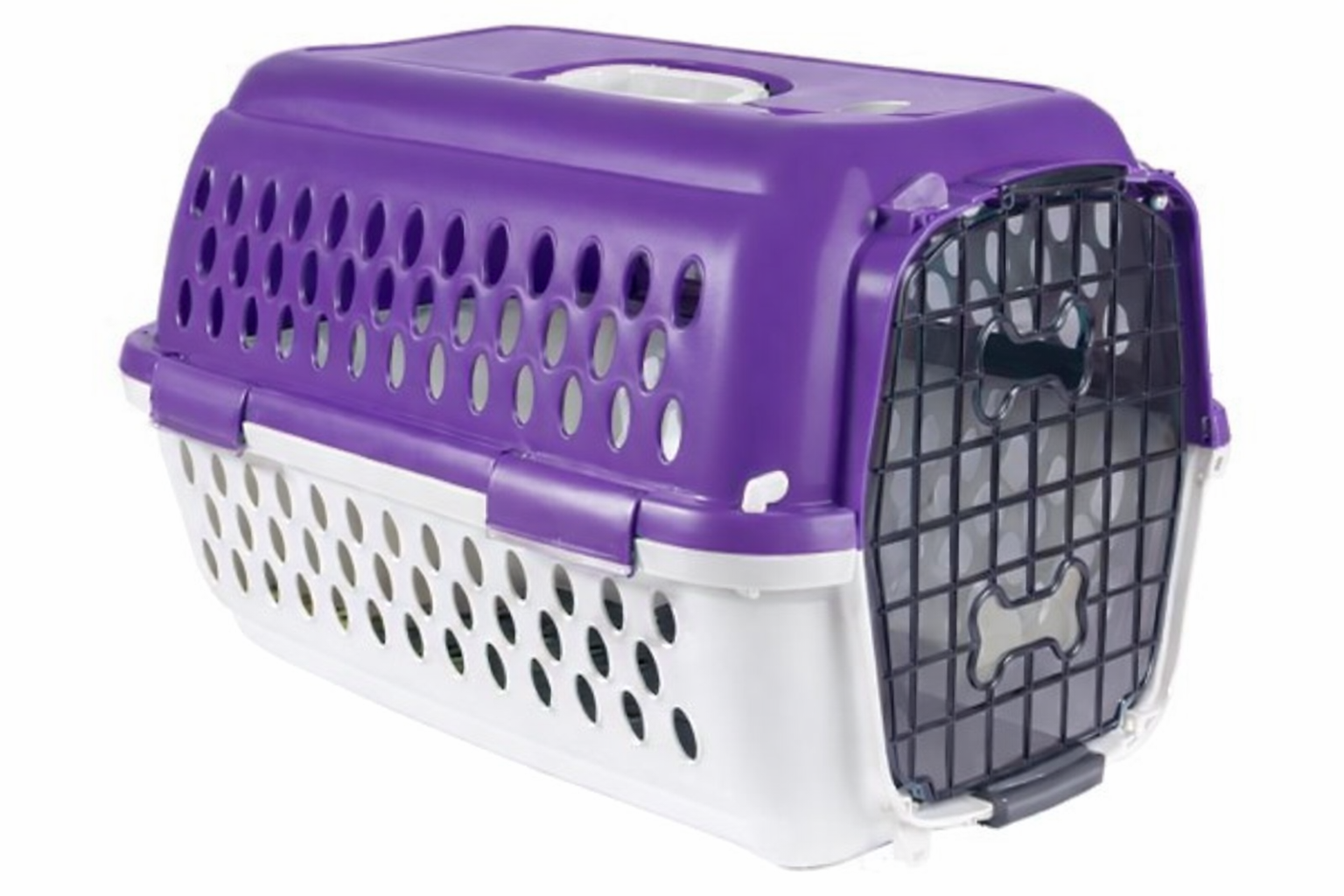 Orientpet Purple & off white Pet Carrier Crate (52x34x35cm)