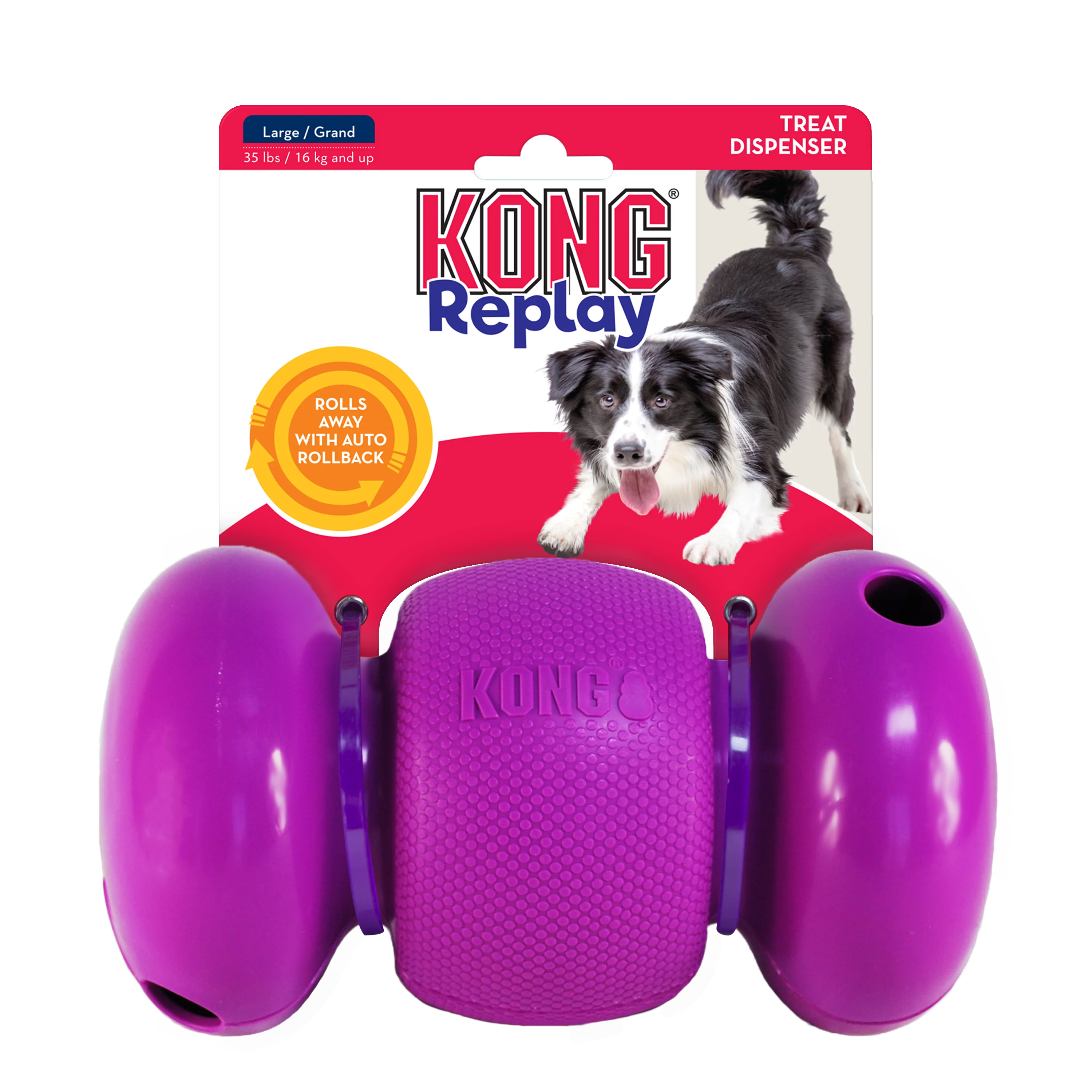 Kong Replay Large for Dogs 16KG and up - Treats Dispenser