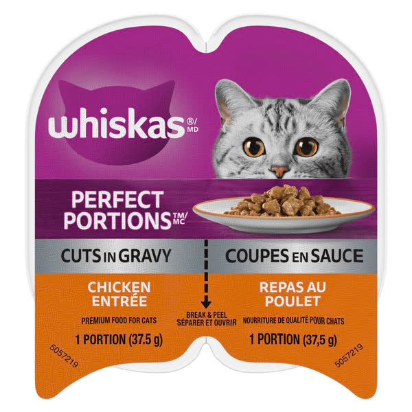 WHISKAS® PERFECT PORTIONS® Cuts in Pate White Fish & Tuna Entrée