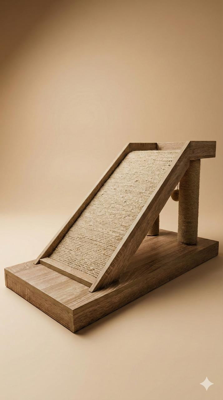 Moda Luxury Wooden Cat Scratcher Ramp & Lounge XL (80x40x50cm)