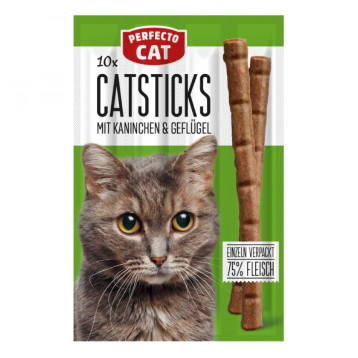 Perfecto Cat 10X Catsticks Mit Kaninchen & Geflugel 50g