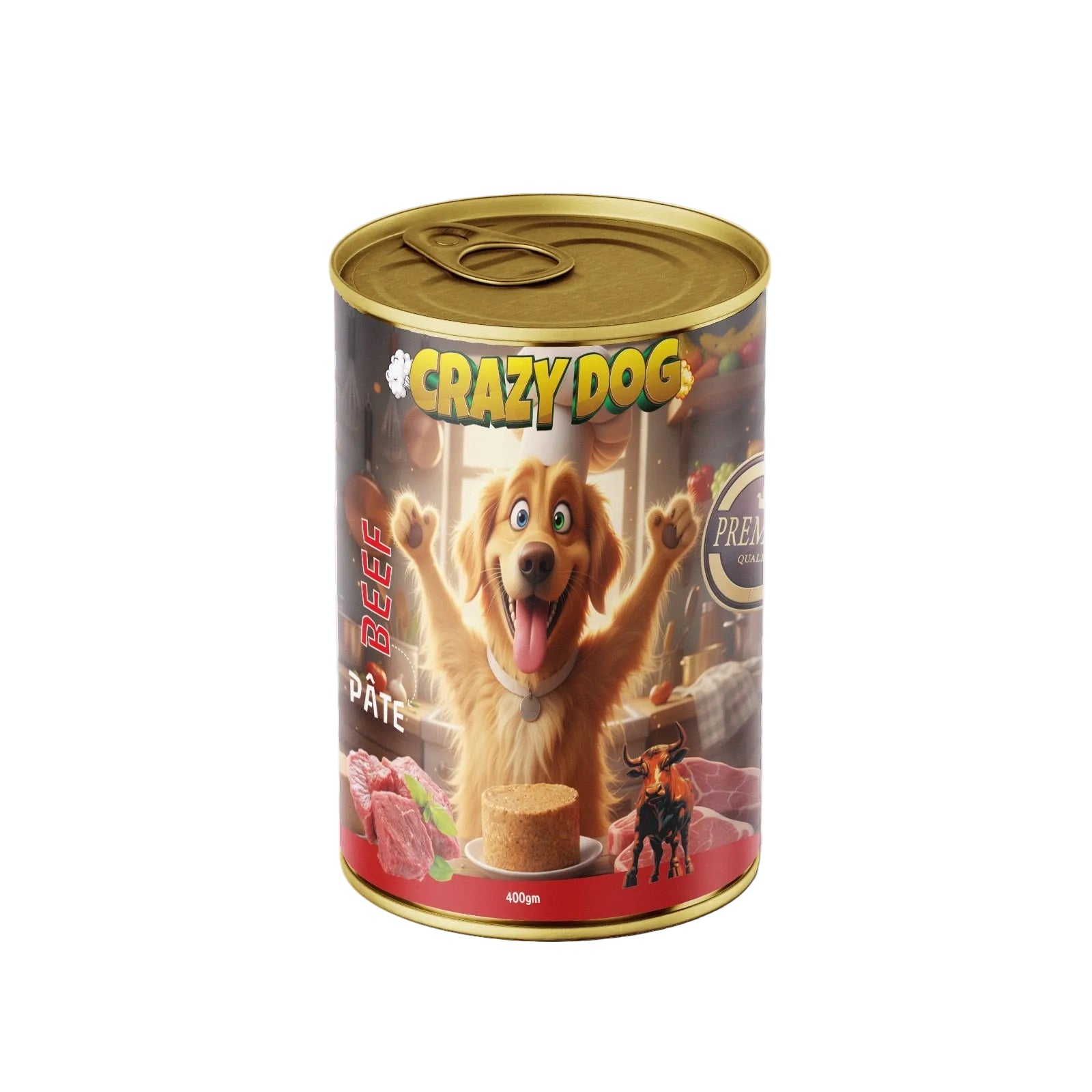 Crazy Dog Patè Dog Wet Food with Beef 400G