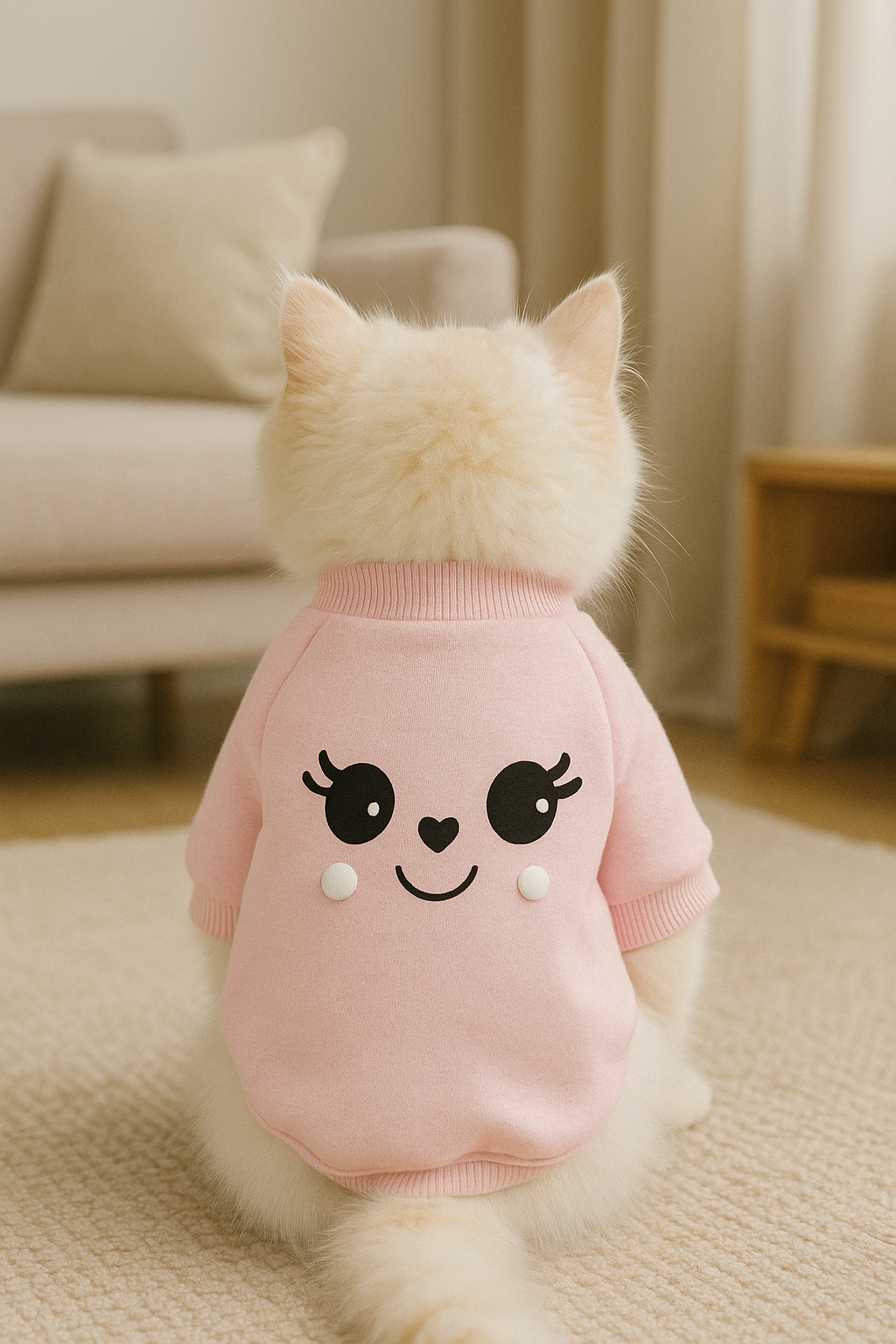 Pink Smiley Face Sweatshirt for Pets