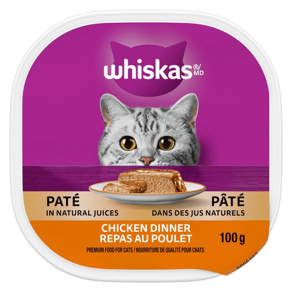 WHISKAS® Paté Chicken Dinner Cat Wet Food 100G