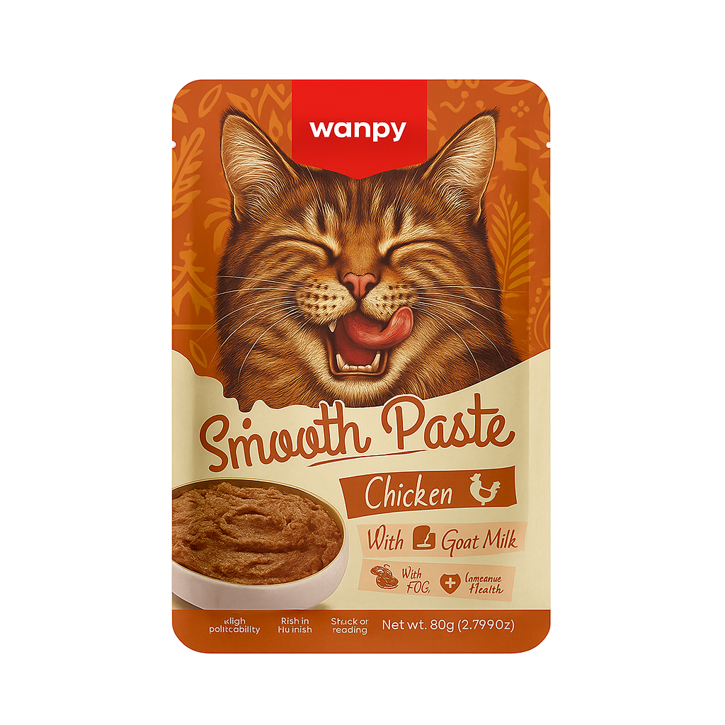 Wanpy Smooth Paste for Cats – Chicken with Goat Milk (85g)