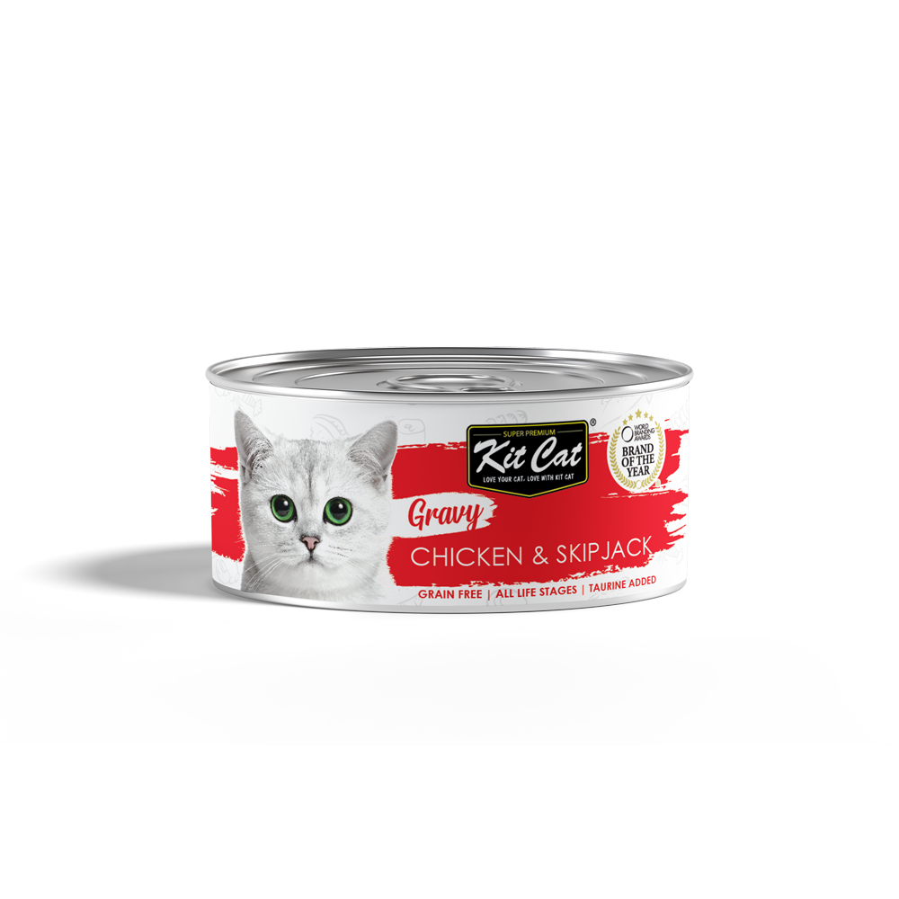 Kit Cat Chicken & Skip Jack Wet Food in Gravy 70G
