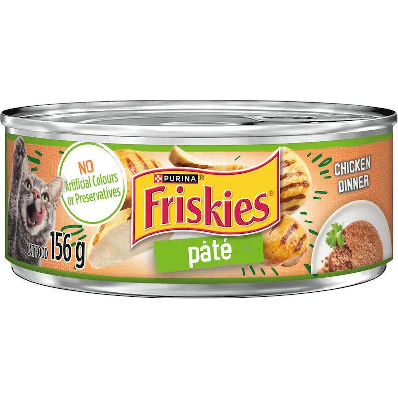 Friskies Paté Chicken Dinner Wet Cat Food 156G