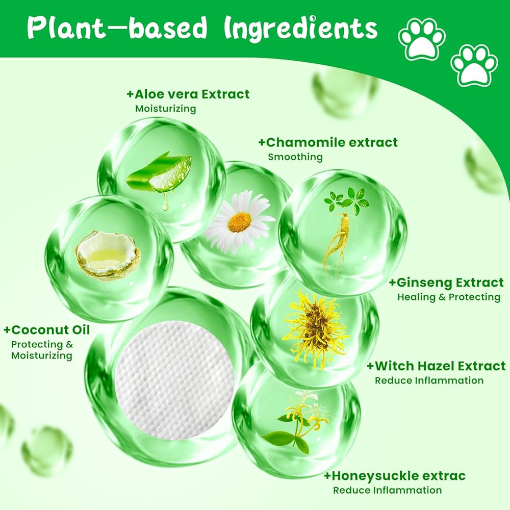 Tinioey Pet Ear Cleaning Wipes 150pcs