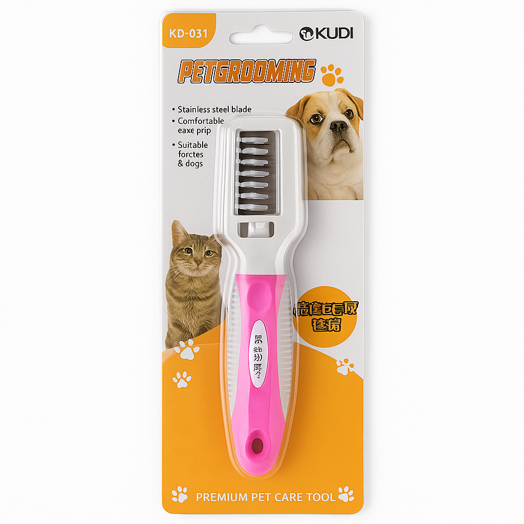 Kudi Pet Grooming Comb Stainless Steel Comb for Cats & Dogs