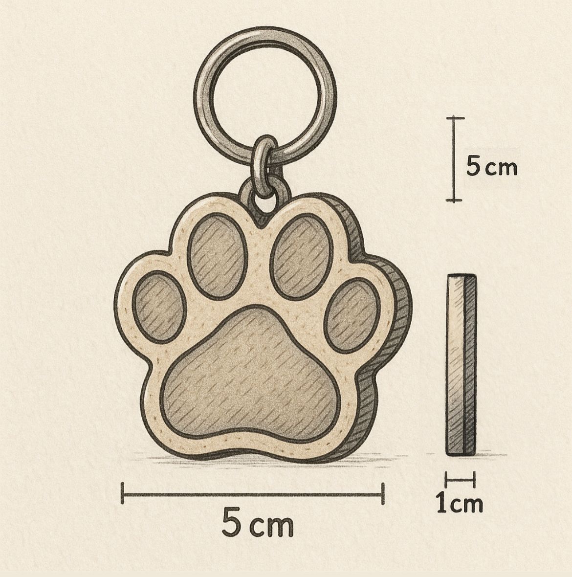 Black Glitter Paw Keychain – Stylish Accessory for Pet Parents