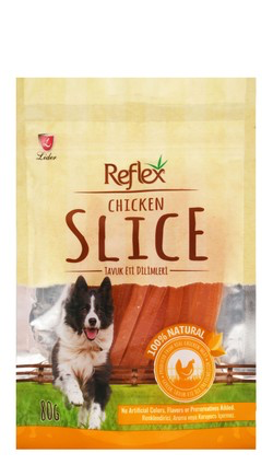Reflex Chicken Slice Dog Treats 80G
