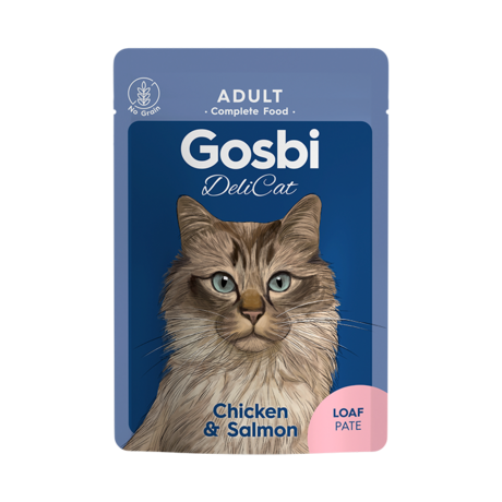 Gosbi Delicat Adult Chicken & Salmon Loaf Pate Cats 70g