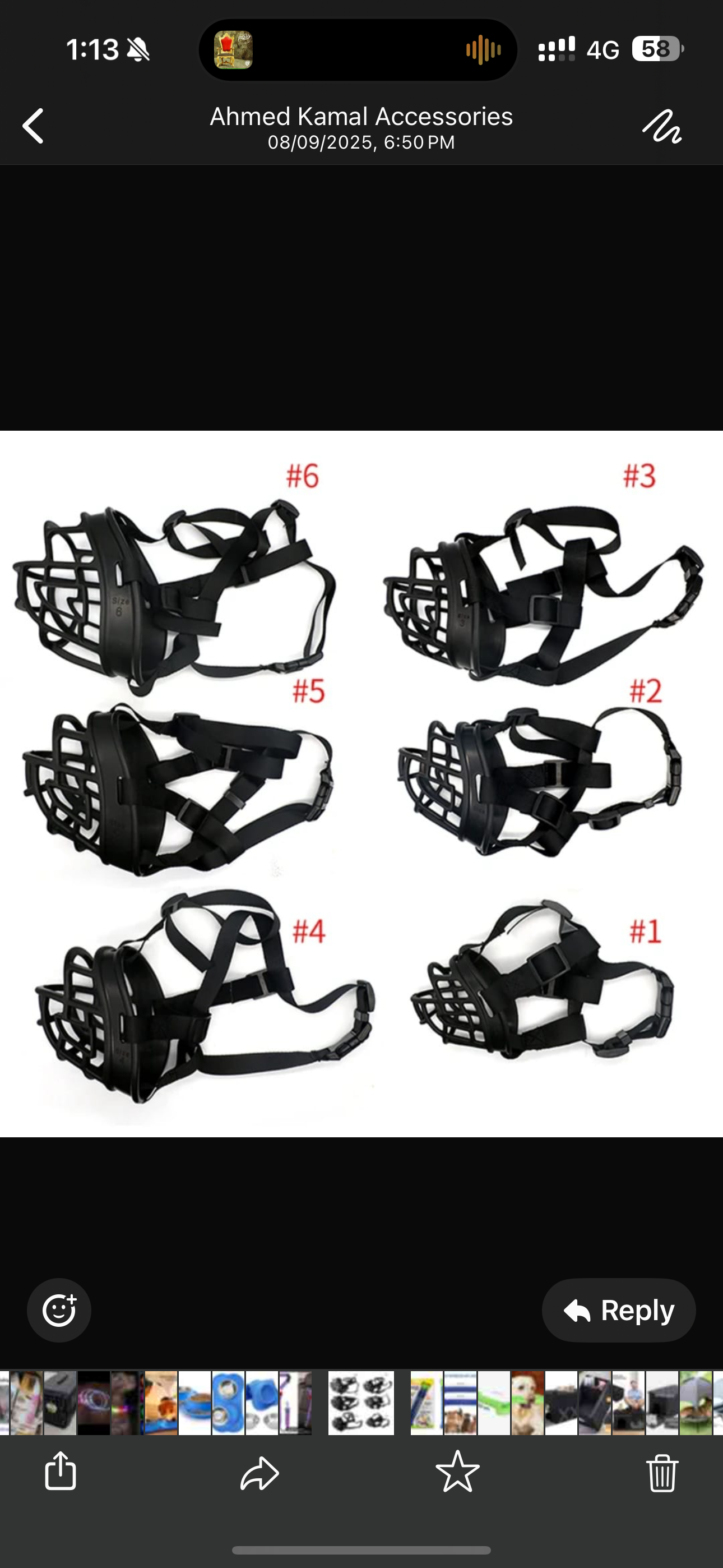Dog Silicon Muzzle for Dogs 6 Sizes