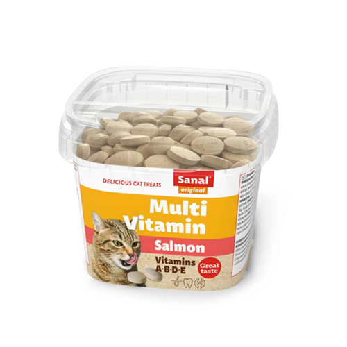 Sanal Multi Vitamins Cat Treats with Salmon 75G