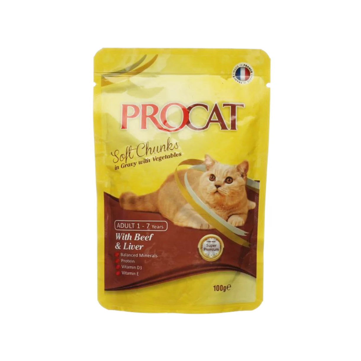 Procat Wet Food with Beef 100G