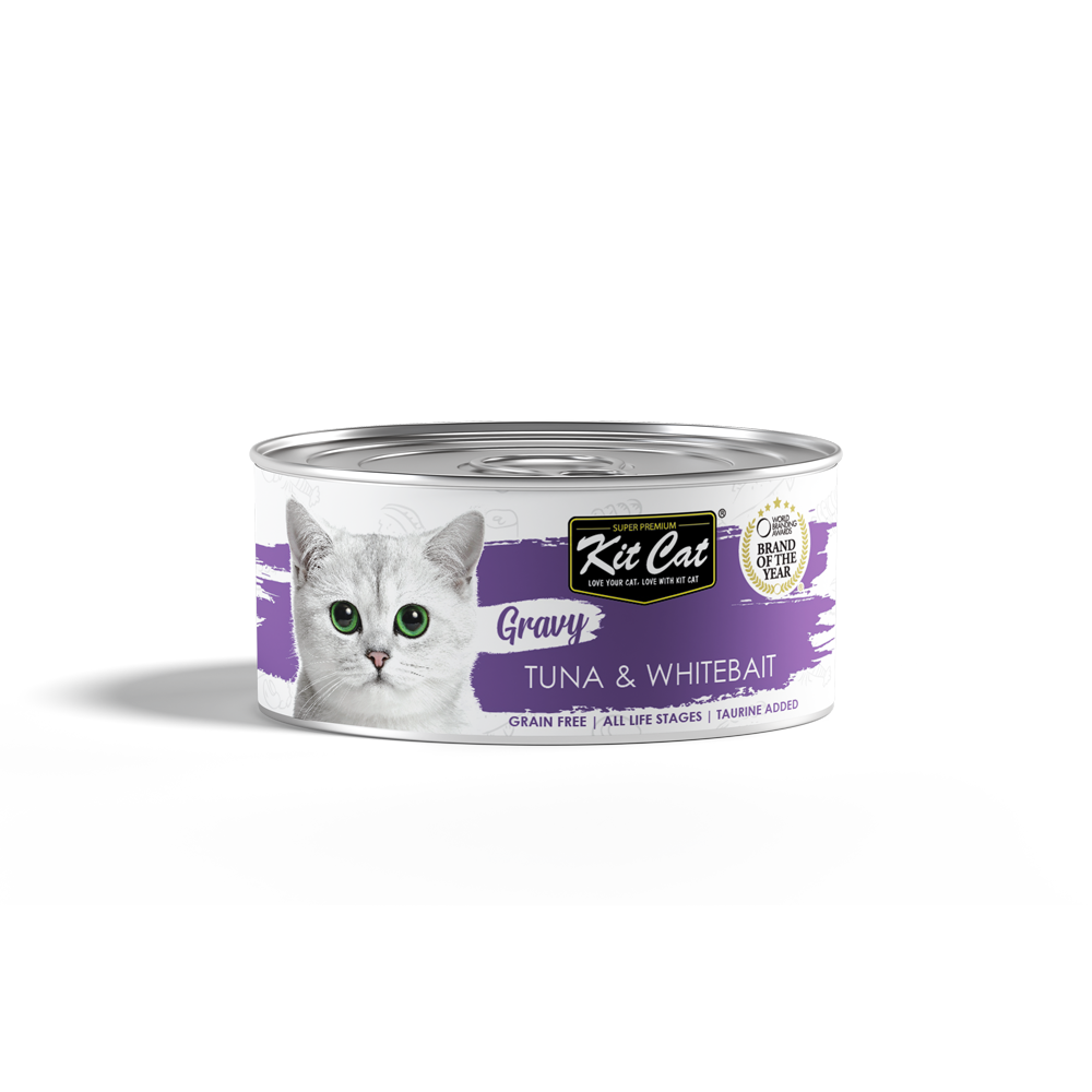 Kit Cat Tuna & Whitebait Wet Food in Gravy 70G
