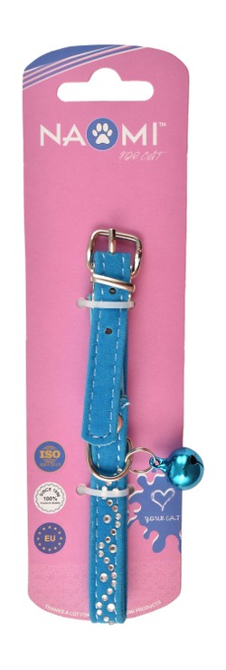 Naomi Cat Collar with Bell in Blue for Cats