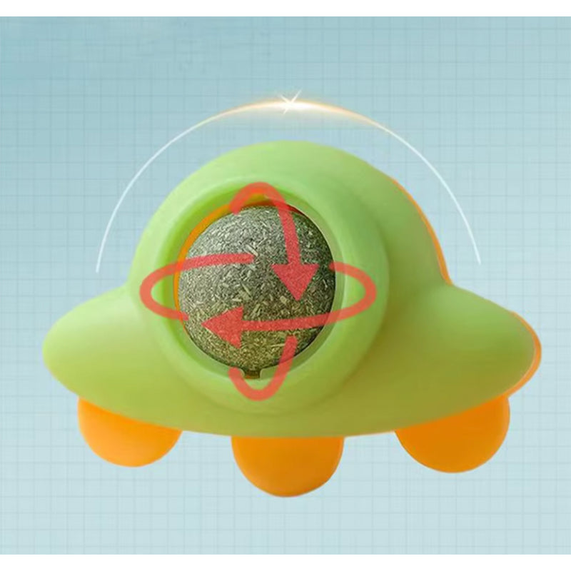 Wall Catnip Interactive Toy – Rolling Ball Chew Toy for Cats