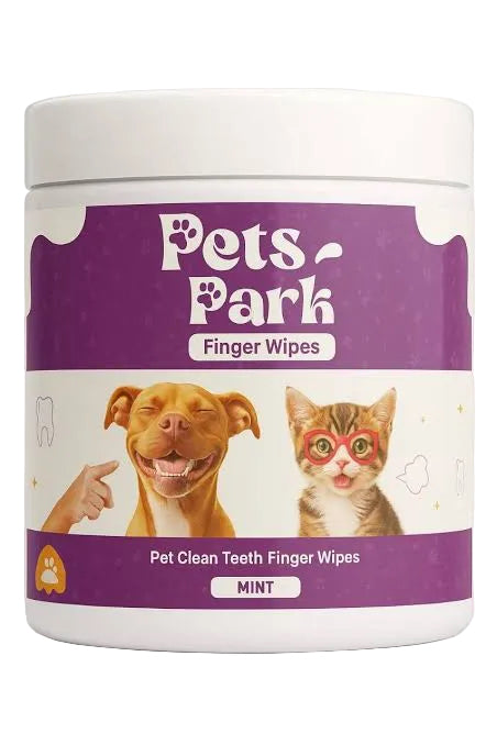 Pets Park Pet Clean Teeth Finger Wipes with Mint 50 Pieces