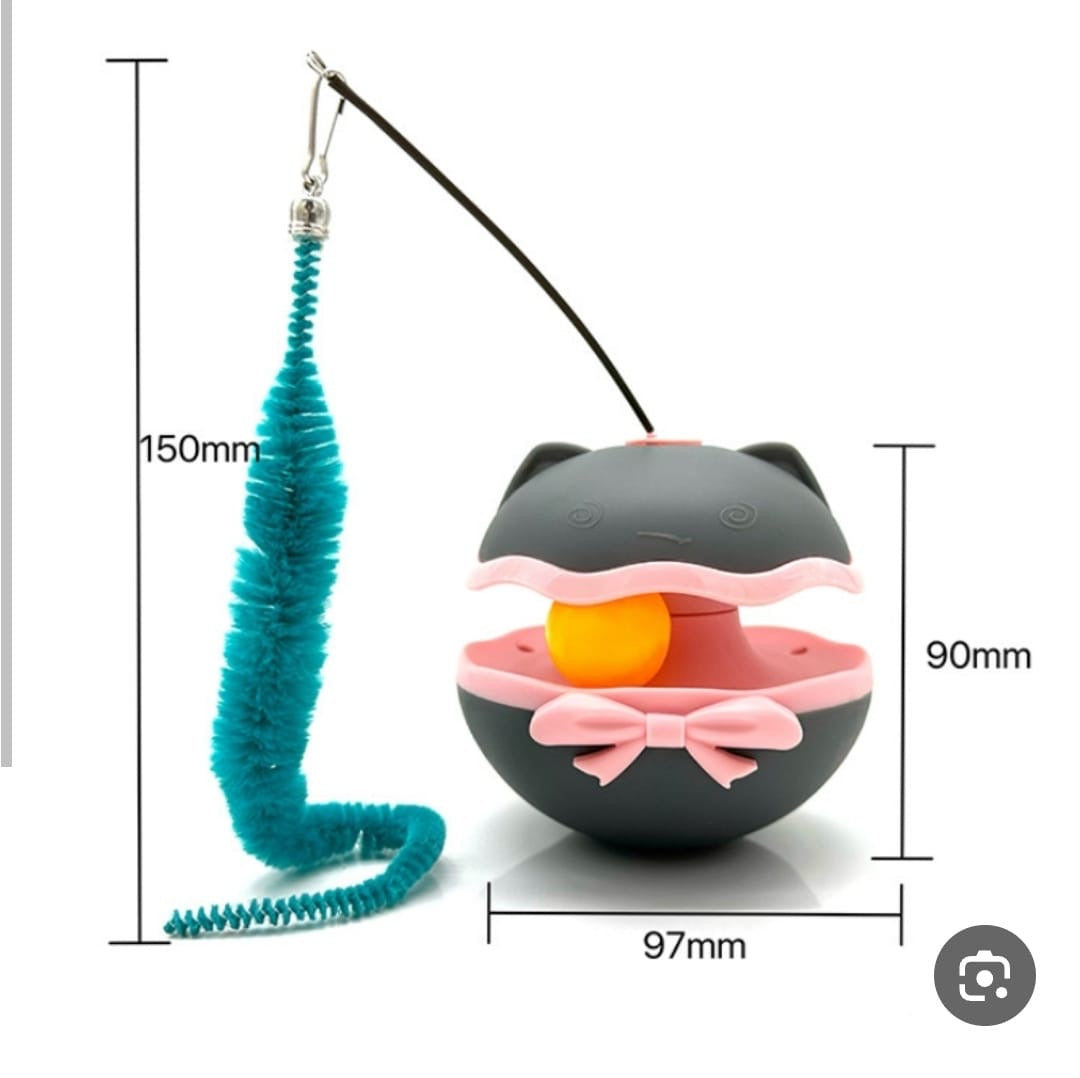 Bouncy Cat Ball Toy with Wand